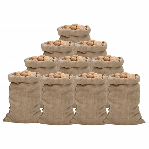 Jute Sacks 10 pcs 60x105 cm 100% Jute 340 gsm
