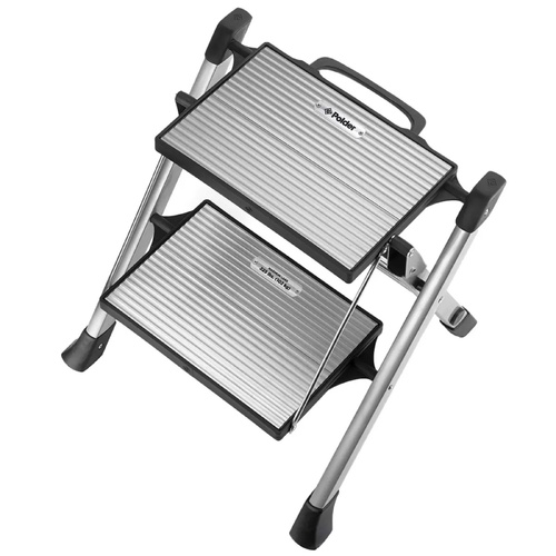 Polder Step Ladder Folding Portable 2 Steps Non-Slip Lightweight Easy Close