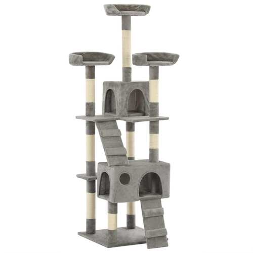 Cat Tree with Sisal Scratching Posts 170 cm Grey