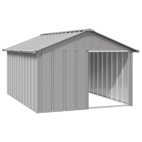 Dog House Grey 116.5x153x81.5 cm Galvanised Steel
