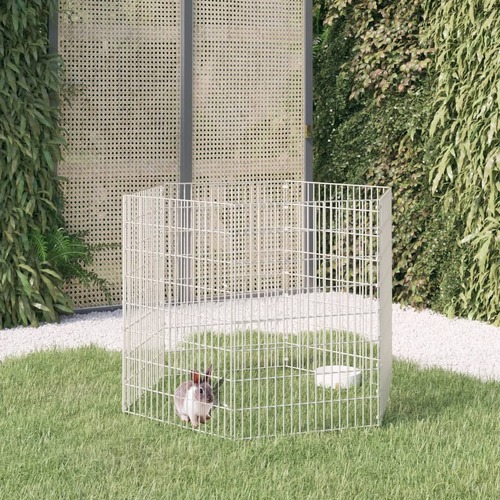 6-Panel Rabbit Cage 54x80 cm Galvanised Iron