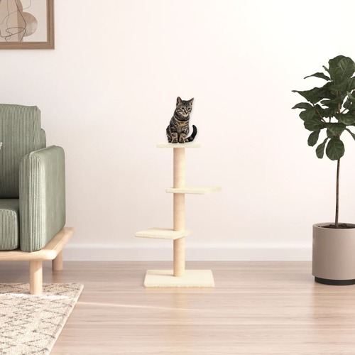 Cat Tree with Sisal Scratching Posts Cream 70 cm