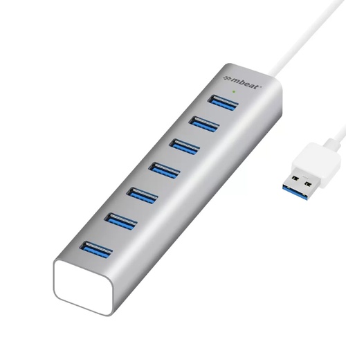7 Port USB 3.0 Hub Powered High Speed Splitter Extender Power Supply 7 Ports