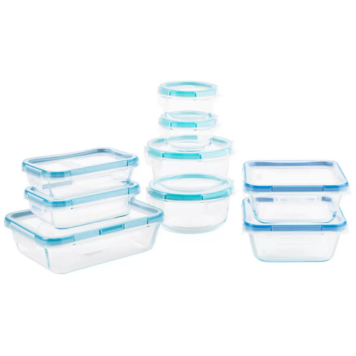 Snapware Pyrex Glass Food Storage Containers BPA Free Locking Lids Set 18 piece