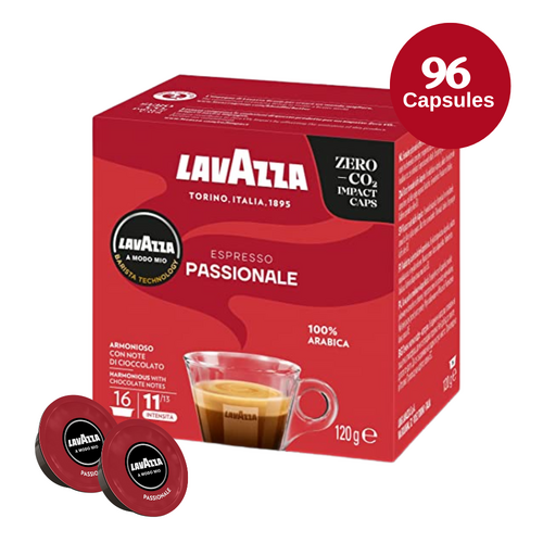 Lavazza A Modo Mio Passionale Coffee Capsules 16 Count Pack of 6  96 Capsules Pods