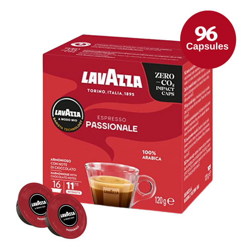 Lavazza A Modo Mio Passionale Coffee Capsules 16 Count Pack of 6 96 Capsules Pods