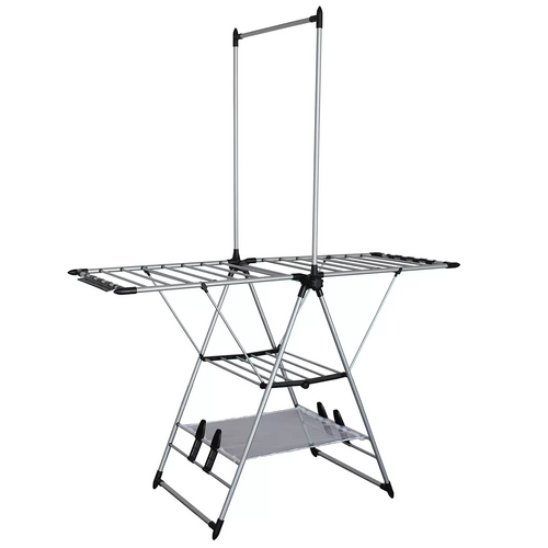 Large Gullwing Clothes Drying Rack Laundry Airer Dryer With Hanging 4 Tier Foldable Horse