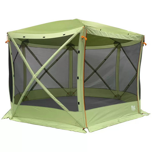 Timber Large 3.5m Beach Tent Family Shelter 6 Sides Mesh Screen Picnic Party 6-8 Person