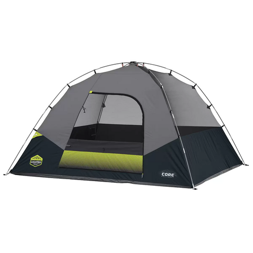 Core 6 Person Tent Full Rainfly Lighted Blockout Camping Hiking Family Shelter