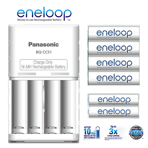 Panasonic Eneloop Rechargeable Batteries 8 x AA 4 x AAA Battery Ni-MH 2000mAh