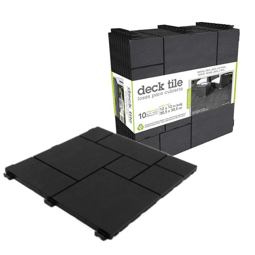 30x30cm Rubber Floor Tiles 10 Pack Interlocking Easy Install Flooring Tile Recycled Rubber Mats