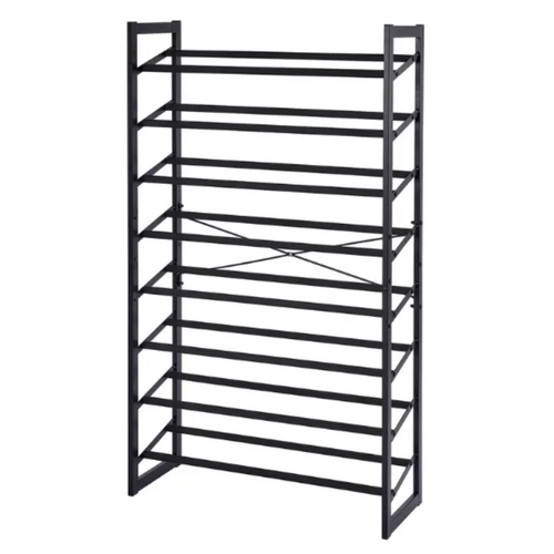 Neatfreak Stackable Shoe Rack 32 Pairs 1 x 8 Tier Rack or 2 x 4 Tier Racks Metal w/ Foam Cover