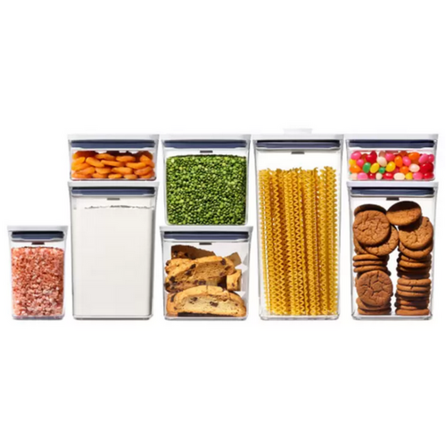 OXO Softworks Airtight Pop Containers 8 Piece Set BPA Free Food Kitchen Storage Boxes