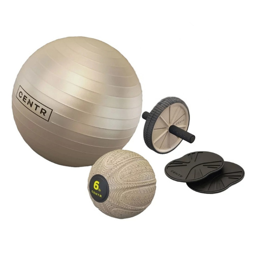 Core Training Kit Physio Ball Ab Roller Slam Ball Home Gym Set