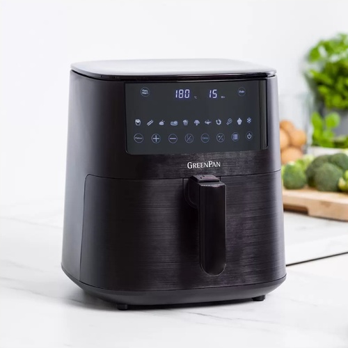 GreenPan Air Fryer 7.2L Electric  Healthy Oven Digital Kitchen Cooker Black