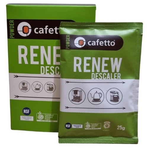 Cafetto Renew Organic Descaler 4 x 25g Sachets Per Box E10276