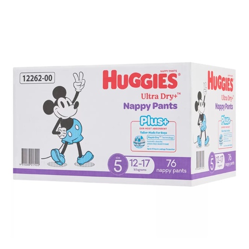 Huggies Boys' Ultra Dry Nappy Pants Plus Size 5 76 Nappy Pants