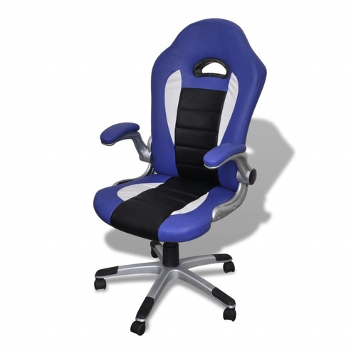 Blue Office Artificial Leather Chair Modern Design