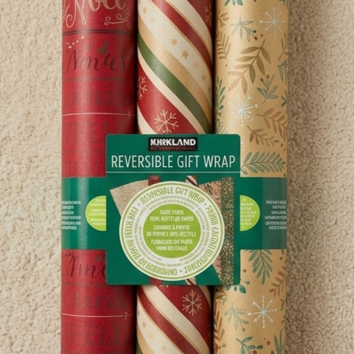 Kirkland Christmas Gift Wrap 3 X 25m Rolls Christmas Wrapping Paper