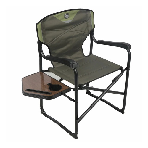 Portable Director Chair Folding With Table Set of 2 Camping Seat Outdoor Chairs