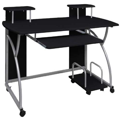 Computer Desk Black 110x52x88.5 cm Engineered Wood