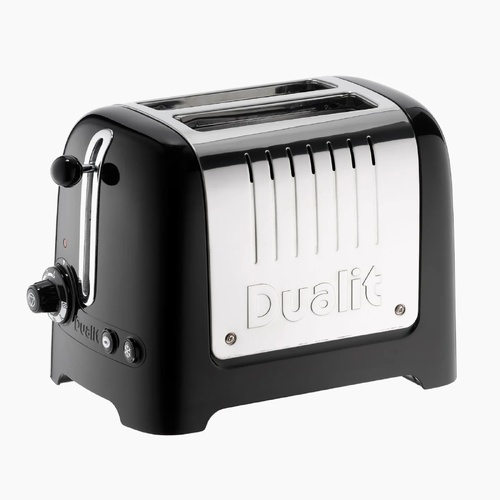 Dualit Black 2 Slot Toaster Extra Wide Slots Bagel Defrost Peek & Pop
