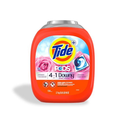 Tide Pods Laundry Detergent Capsules with Downy April Fresh 104 Pack