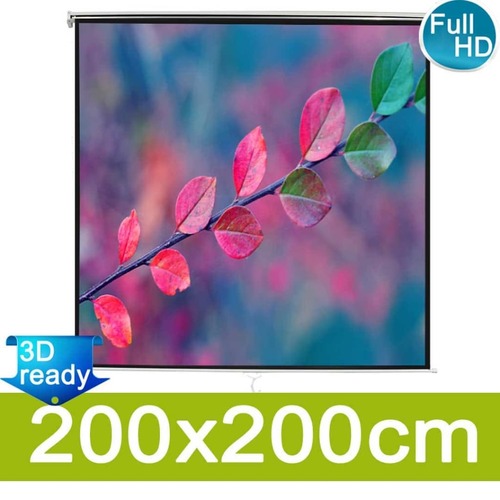 Manual Projection Screen 200x200 Mat White