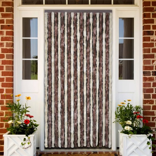 Insect Curtain Beige and Light Brown 90x220 cm Chenille