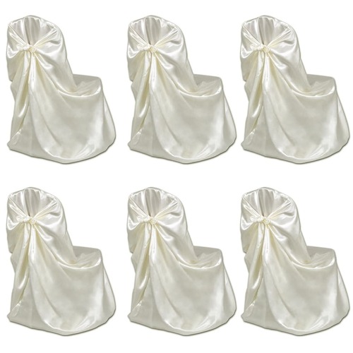 6 pcs Cream Chair Cover for Wedding Banquet