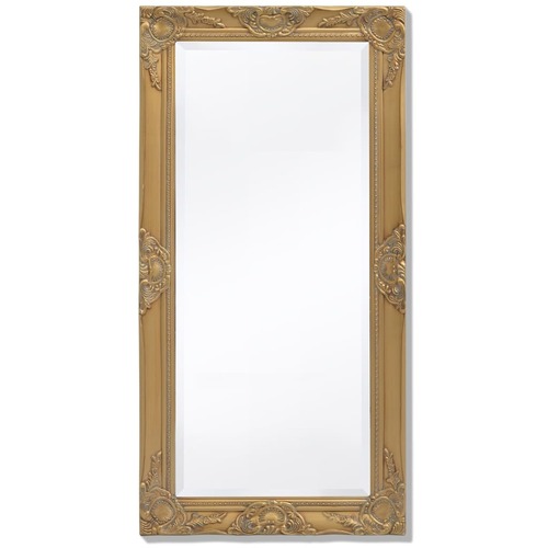 Wall Mirror Baroque Style 100x50 cm Gold