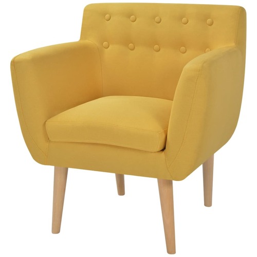 Armchair Yellow Fabric