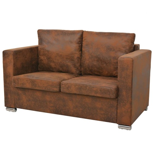 2-Seater Sofa 137x73x82 cm Artificial Suede Leather