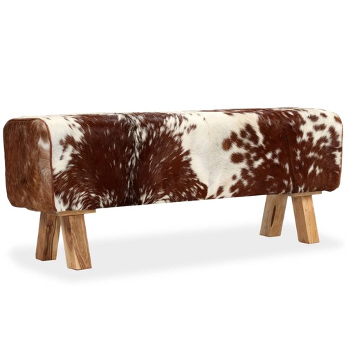 Bench Genuine Goat Leather 120x30x45 cm