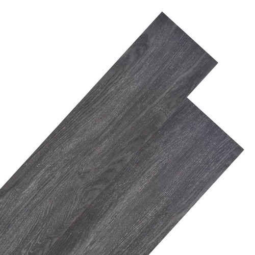 Non Self-adhesive PVC Flooring Planks 5.26 m² 2 mm Black and White