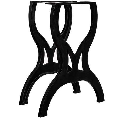 Dining Table Legs 2 pcs X-Frame Cast Iron