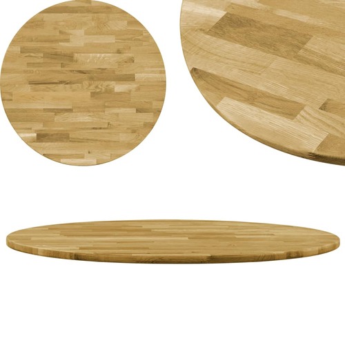 Table Top Solid Oak Wood Round 23 mm 700 mm
