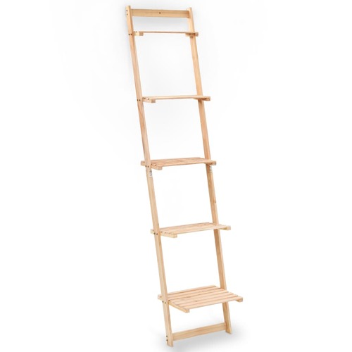 Ladder Wall Shelf Cedar Wood 41.5x30x176 cm