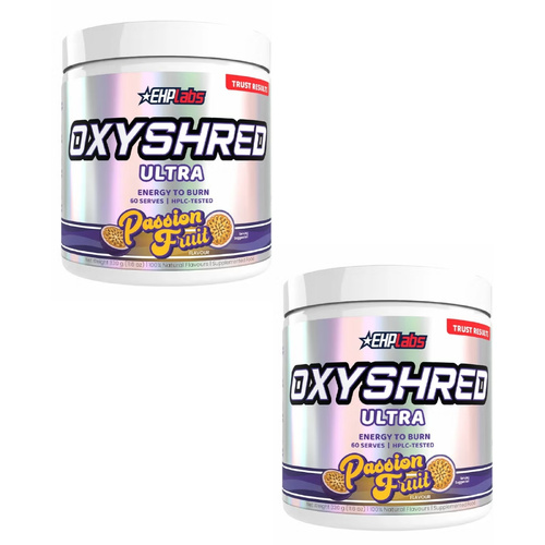 Oxyshred Passion Fruit Twin Pack EPH Labs Pre-Workout Approx 120 Serves