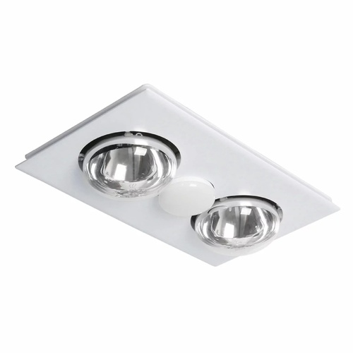 Martec Bathroom Heater Exhaust Fan With LED Light 2 Heat 3 In 1 Electric White