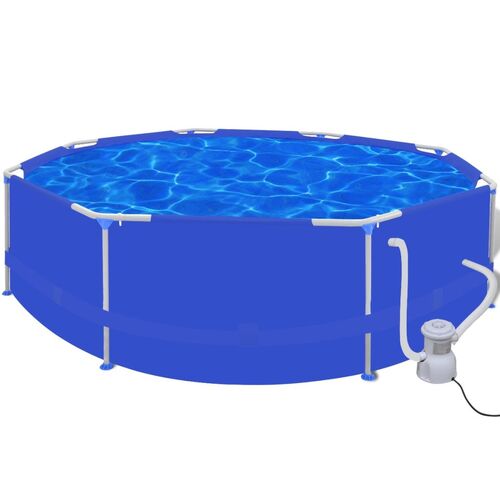Swimming Pool Round 300 cm with Filter Pump 1135 L / h