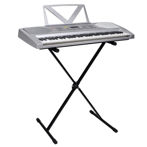 61-key Electric Keyboard with Music Stand + Adjustable Keyboard Stand