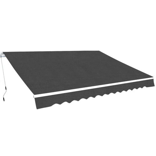 Folding Awning Manual Operated 400 cm Anthracite