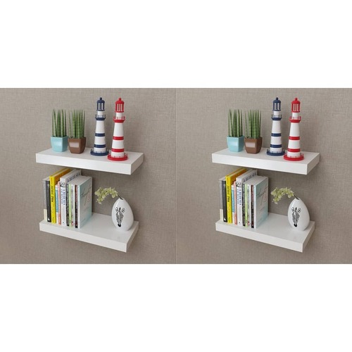 Wall Shelves 4 pcs White 40 cm