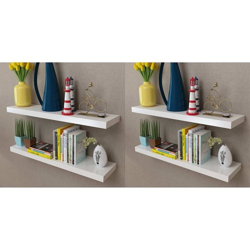 Wall Shelves 4 pcs White 80 cm