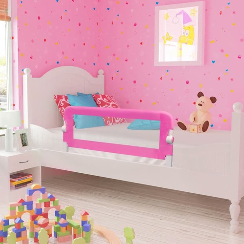 Toddler Safety Bed Rail 2 pcs Pink 102x42 cm