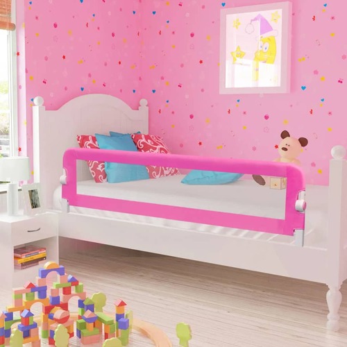 Toddler Safety Bed Rail 2 pcs Pink 150x42 cm
