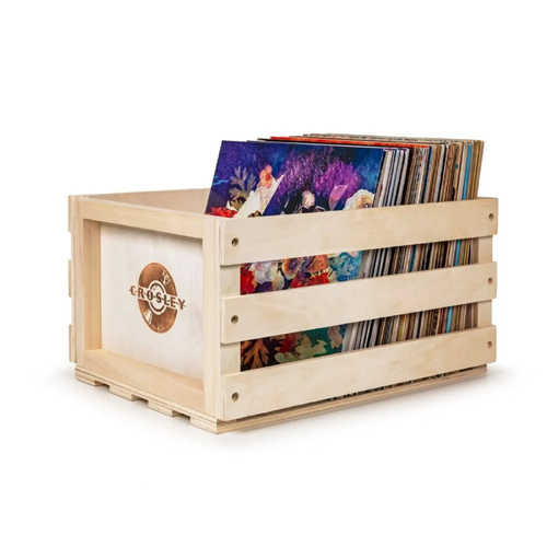 Crosley Vinyl Record Storage Crate Up To 75 Albums Solid Wood Stackable