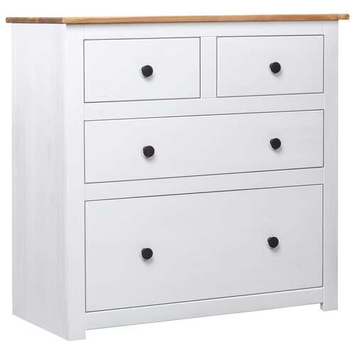 Sideboard White 80x40x83 cm Pinewood Panama Range