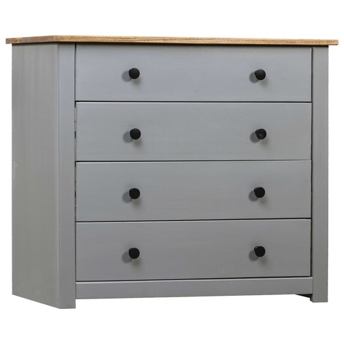 Side Cabinet Grey 80x40x73 cm Pine Panama Range